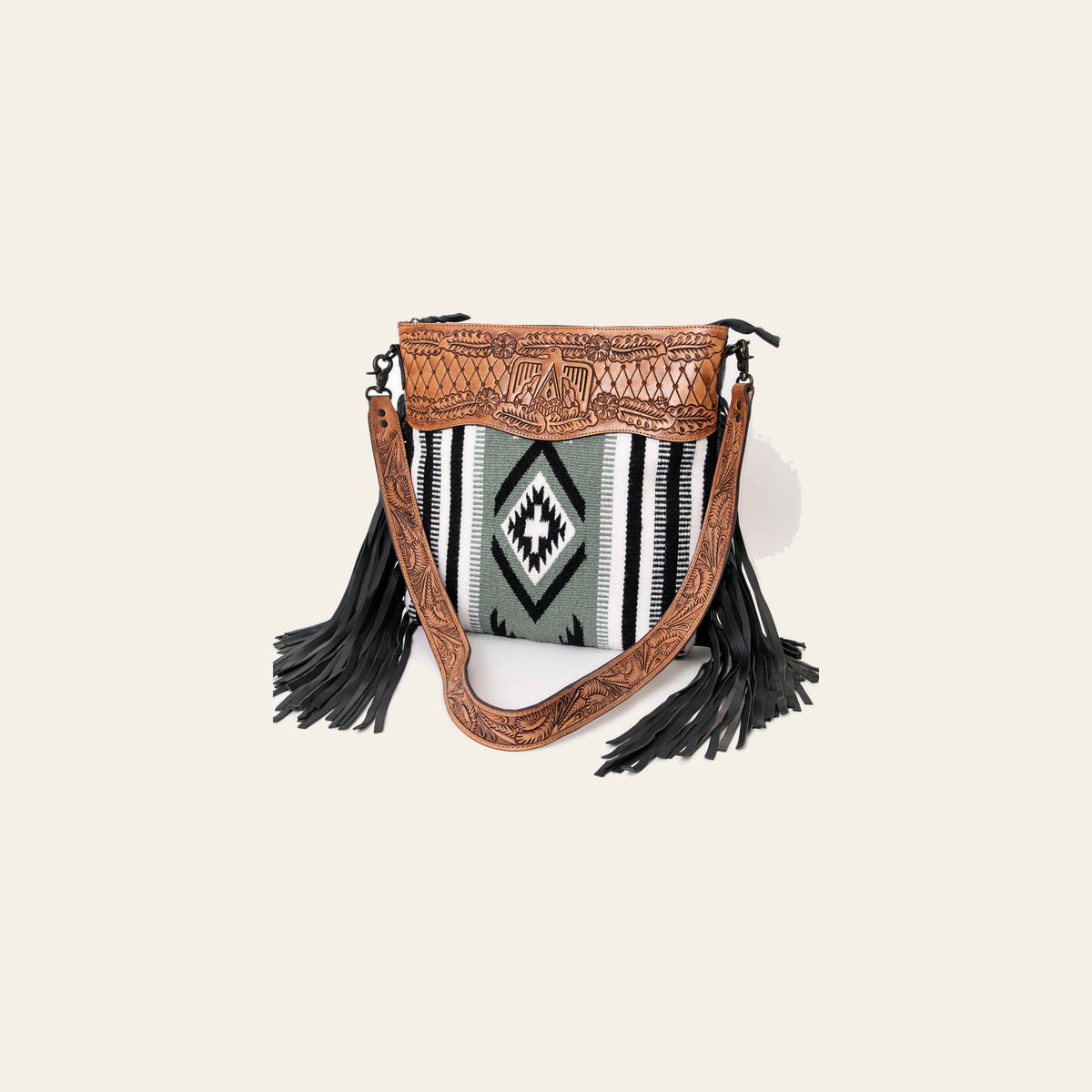 American Darling Crossbody Hand Tooled Saddle Blanket Genuine Leather Women Bag Western Handbag Purse