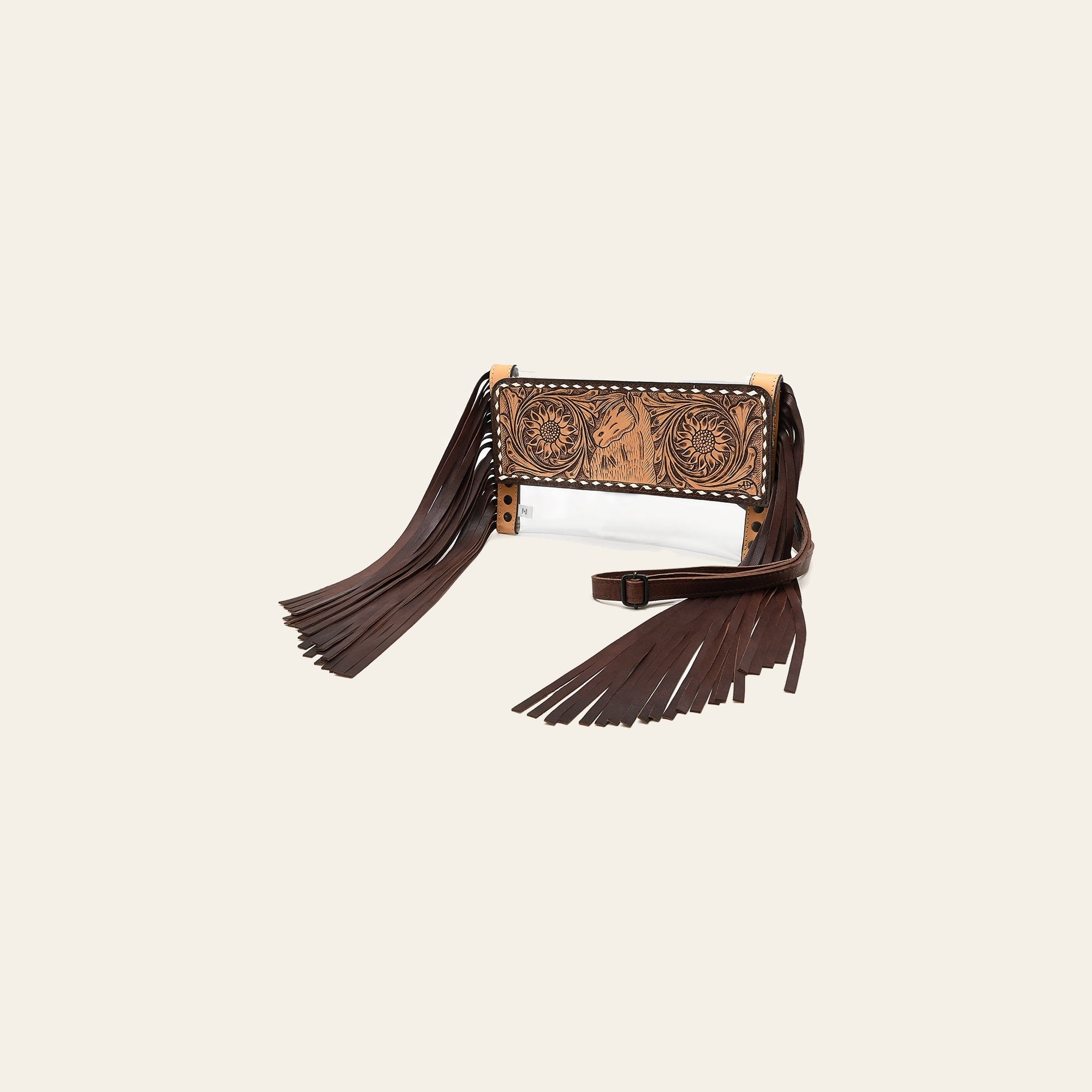 American Darling Clear bag Hand Tooled Genuine Leather Women Western Handbag Purse