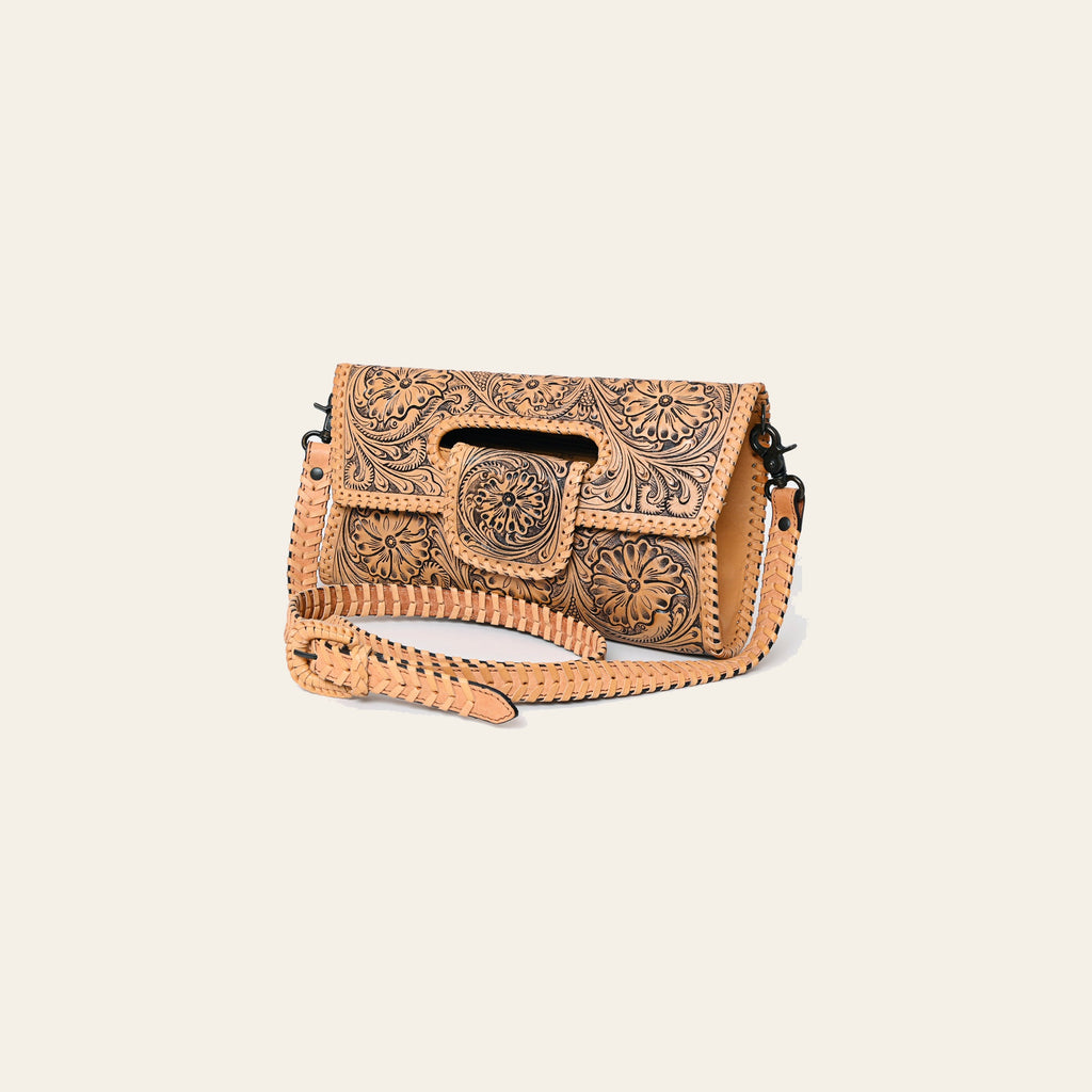 American Darling Wallet Hand Tooled Genuine Leather Western Women Bag | Wristlet Travel