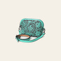 American Darling Cross Body Hand Tooled Genuine Leather Western Women Bag | Antique Tan Handbag Purse Crossbody for Cute