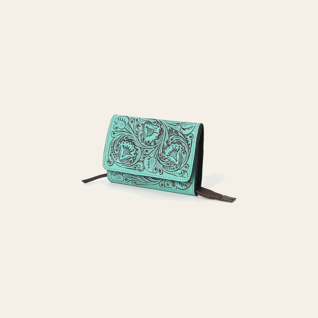 American Darling Clutch Hand Tooled Genuine Leather Women Bag Western Handbag Purse