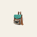 American Darling Western Cowhide & Turquoise Tooled Leather Fringe Backpack