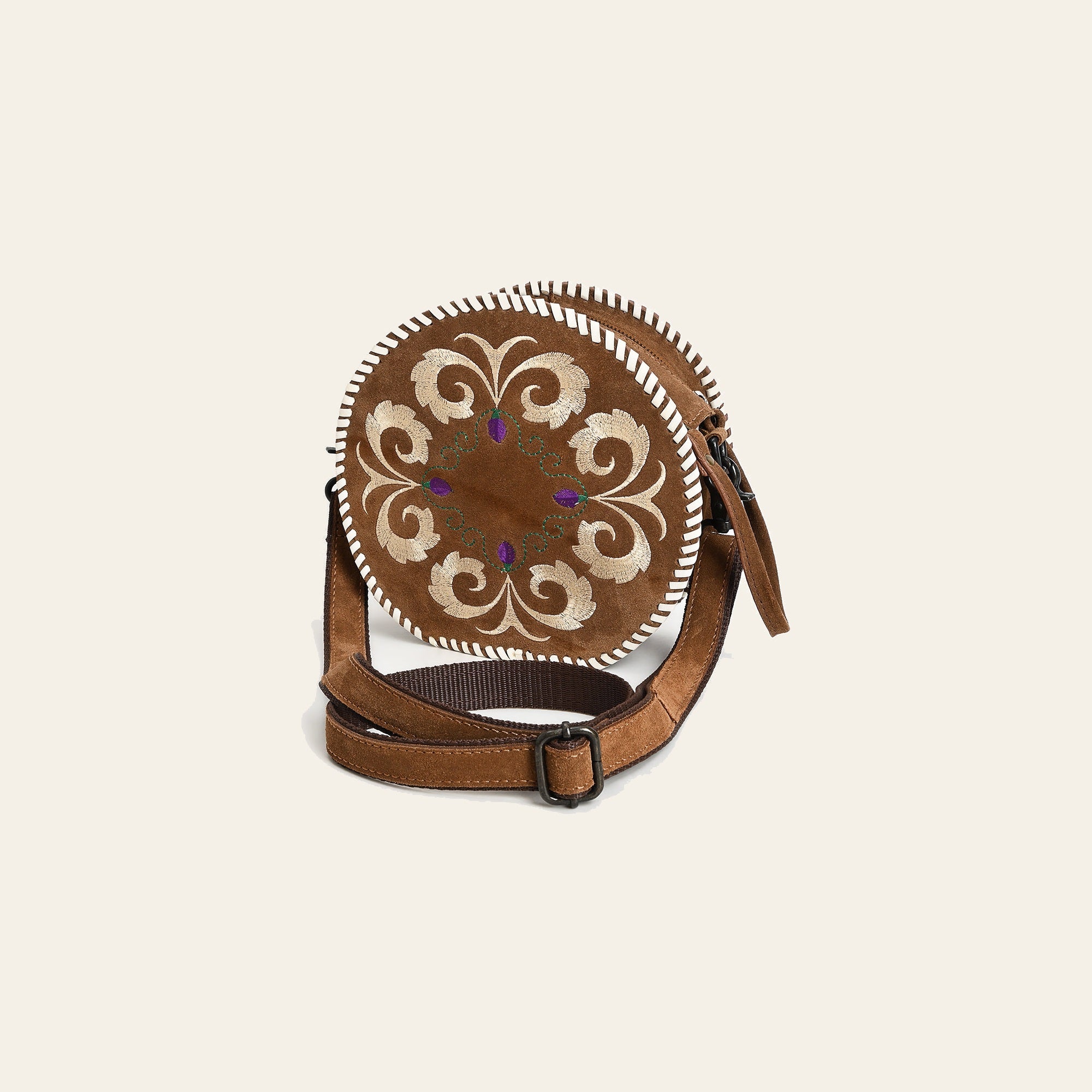 American Darling Canteen Genuine Suede Leather Women Bag Western Handbag Purse