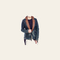 American Darling Genuine leather Hand tooled carved Women 100% cotton Denim Blazer dress jacket | Vintage