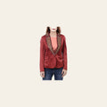 American Darling Genuine leather Hand tooled carved Women Blazer dress jacket | Vintage