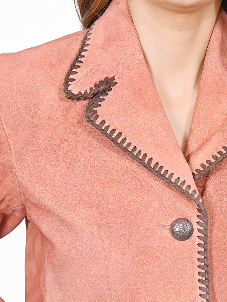 American Darling Genuine Vintage Leather Women Shirt Blazer Jacket Dress Ladies Girl
