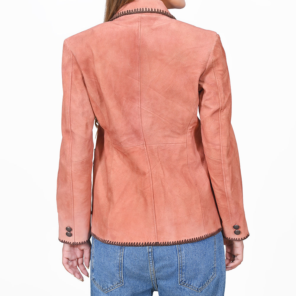 American Darling Genuine Vintage Leather Women Shirt Blazer Jacket Dress Ladies Girl