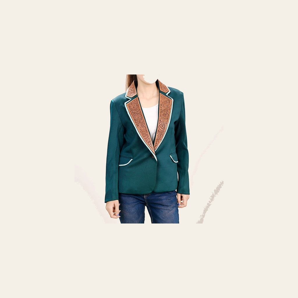 American Darling Genuine Vintage leather Women Blazer dress Shirt jacket ladies