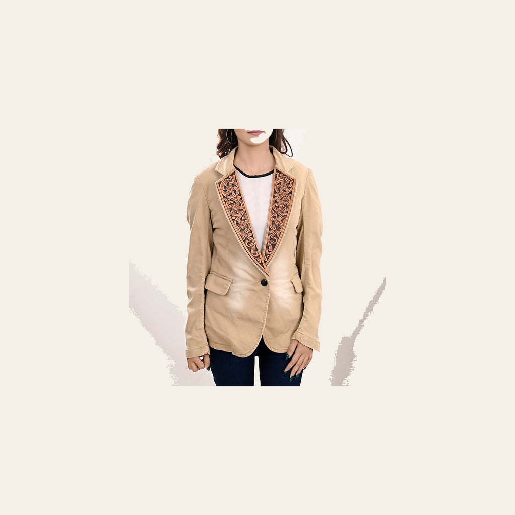 American Darling Genuine Vintage leather Women Blazer dress Shirt jacket ladies Girl|