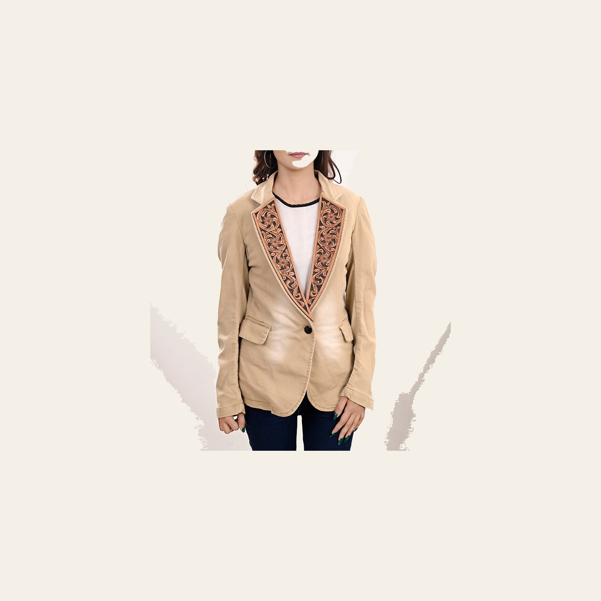 American Darling Genuine Vintage leather Women Blazer dress Shirt jacket ladies Girl|