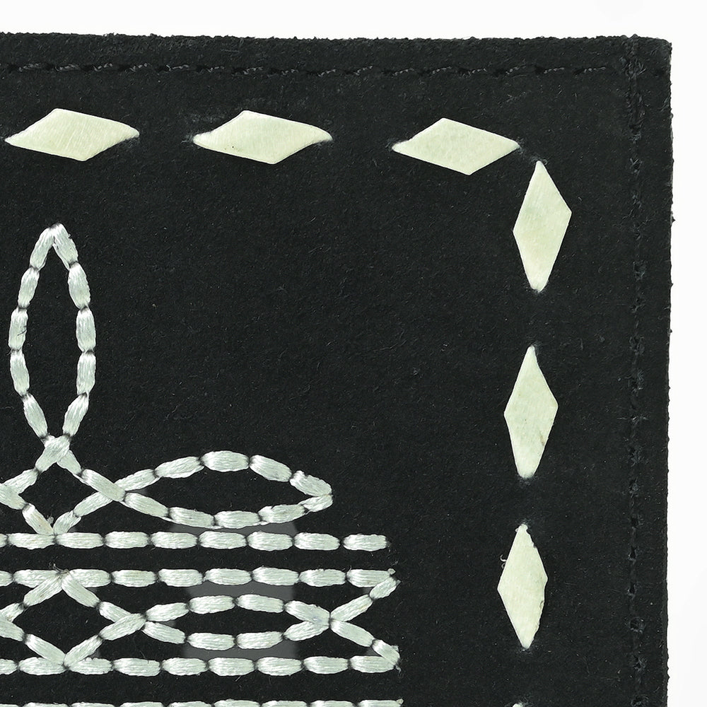 American Darling Handcrafted Genuine Leather Card Holder Wallet with Traditional Stitch Design