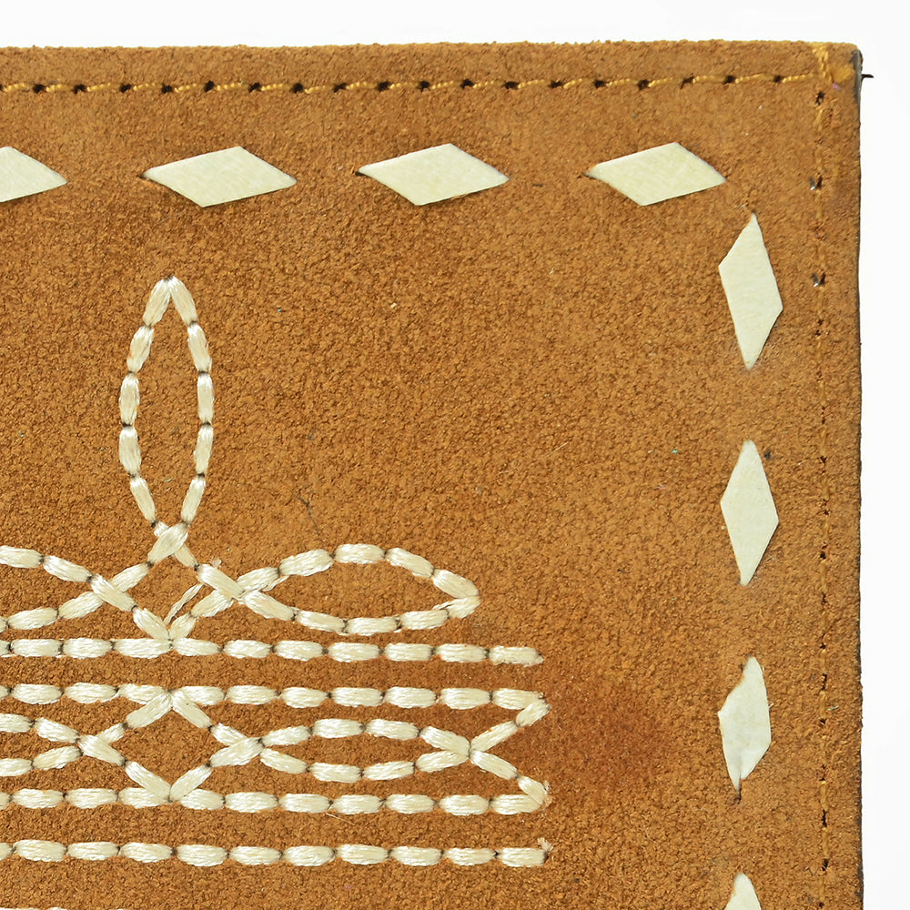 American Darling Handcrafted Genuine Leather Card Holder Wallet with Traditional Stitch Design