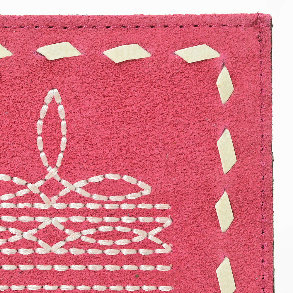 American Darling Handcrafted Genuine Leather Card Holder Wallet with Traditional Stitch Design