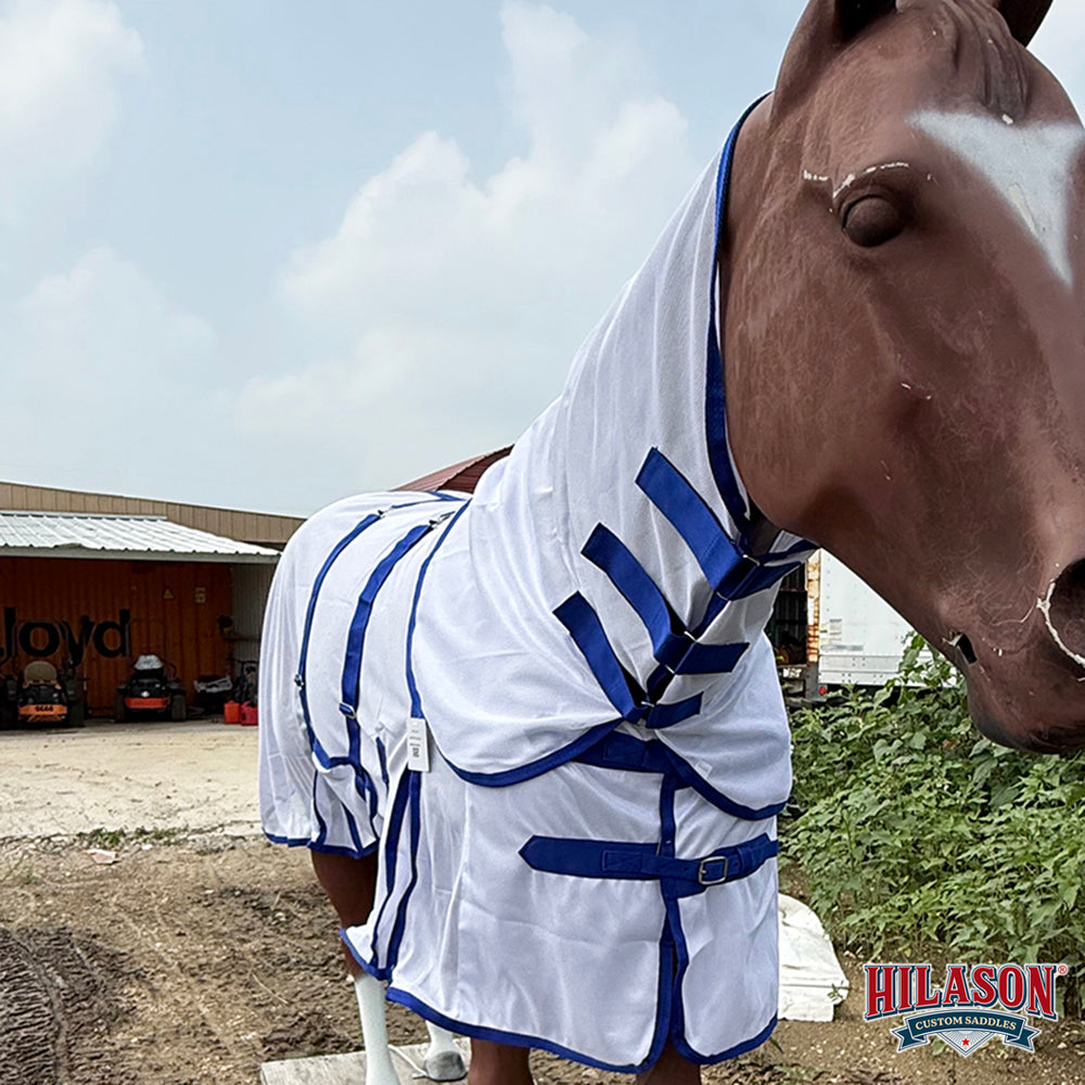 HILASON Horse Fly Sheet UV Protect Breathable Mesh Bug Mosquito Spring | Summer Horse Rug | Fly Rug