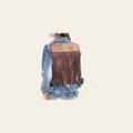 American Darling Genuine leather Hand tooled carved Women 100% cotton Denim jacket dress ladies girl | Shirt for
