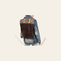 American Darling Genuine leather Hand tooled carved Women 100% cotton Denim jacket dress ladies girl | Shirt for