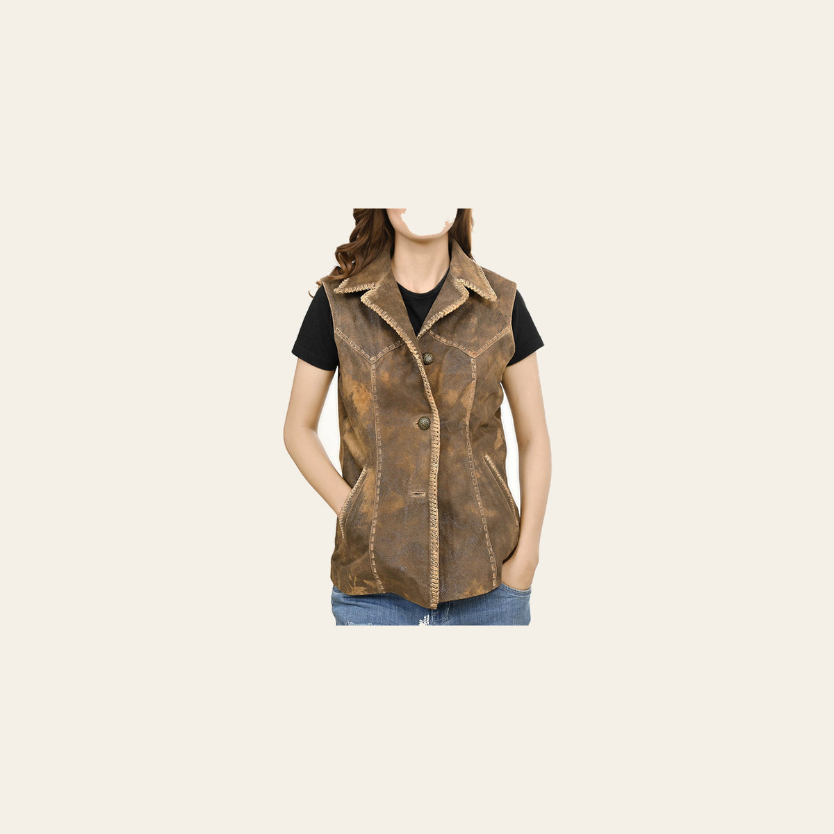 American Darling Genuine Vintage leather Women Blazer dress Shirt jacket ladies Girl| | for