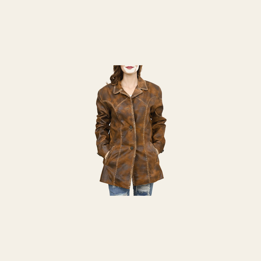 American Darling Genuine Vintage leather Women Blazer dress Shirt jacket ladies Girl| | for