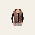 ADJKT056 Genuine Suede leather Women jacket dress ladies girl