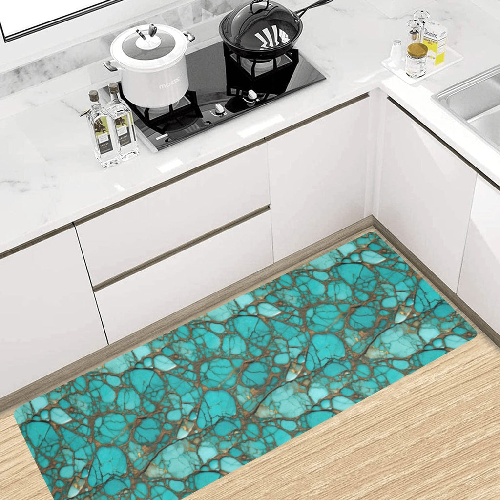 Turquoise Long Kitchen Mat 48"x17" Made in America by Baha Ranch Western Wear - product image 3