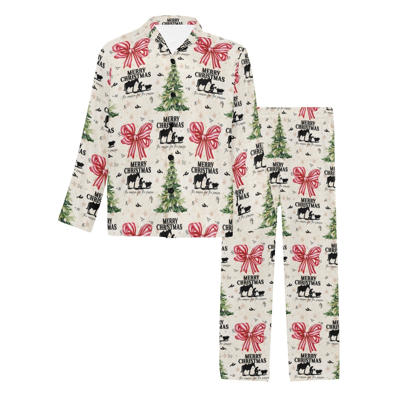 Baha Ranch Praying Cowboy Christmas Men's Pajamas Set by Baha Ranch Western Wear - product image 3