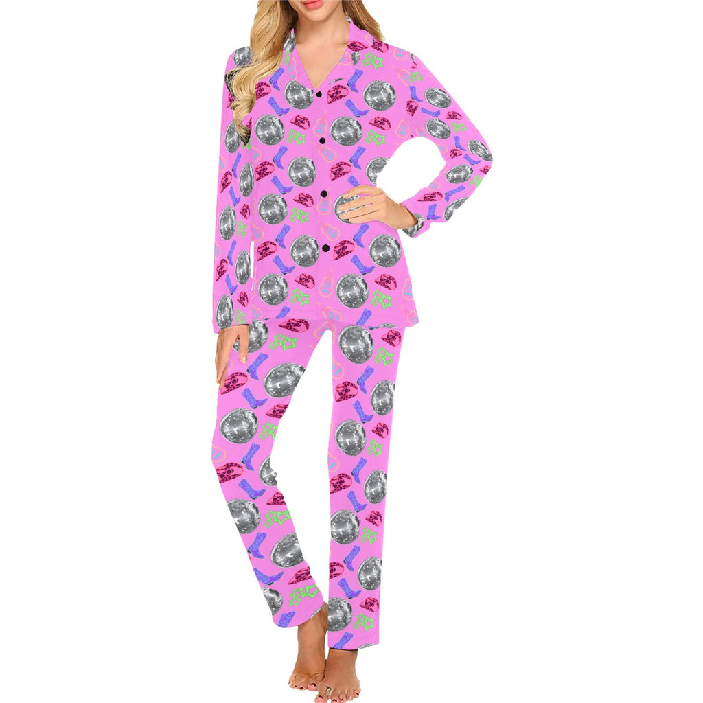 Baha Ranch Disco Cowgirl Women's Western Pajama Set by Baha Ranch Western Wear