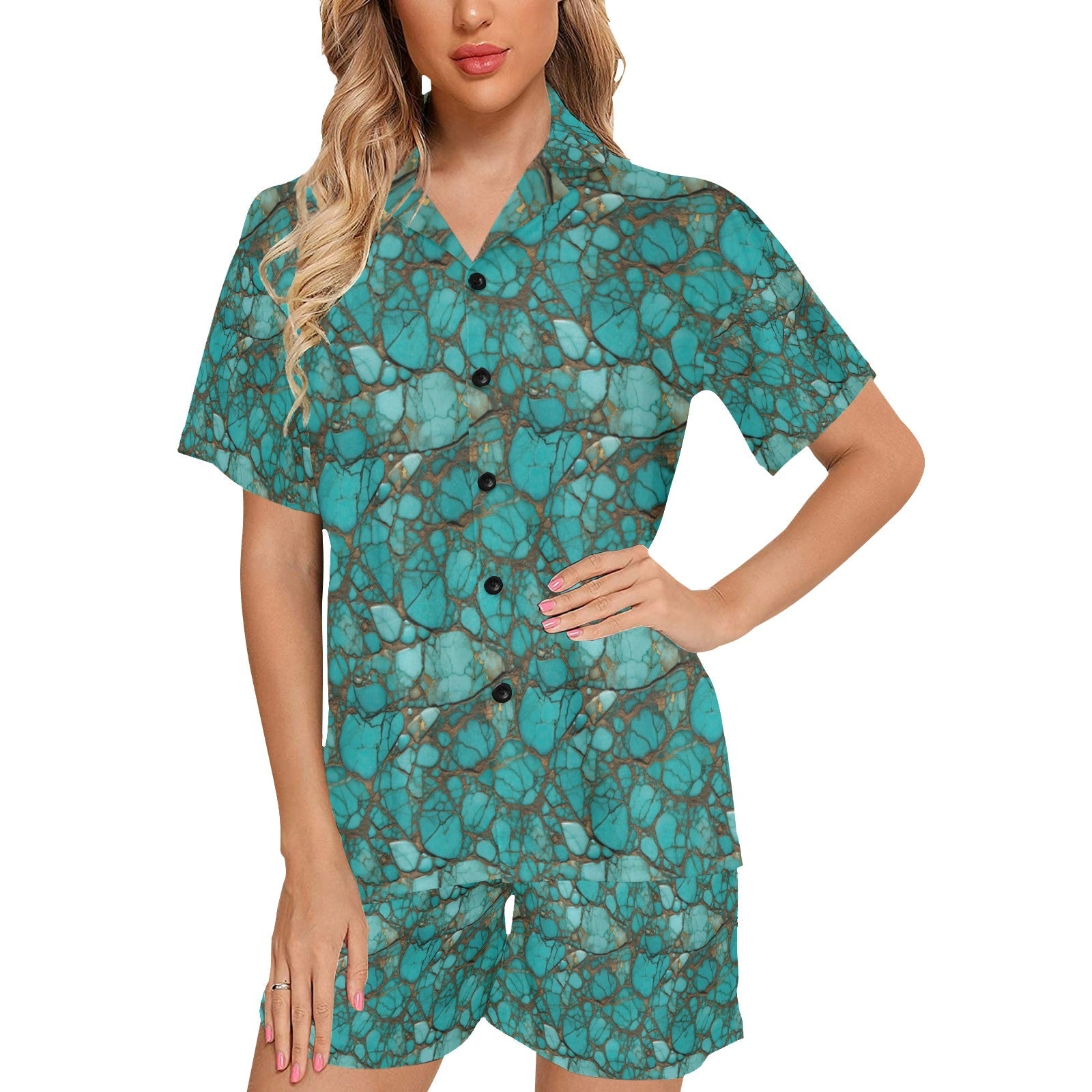 Baha Ranch All Turquoise Women's Pajama Set by Baha Ranch Western Wear - product image 2