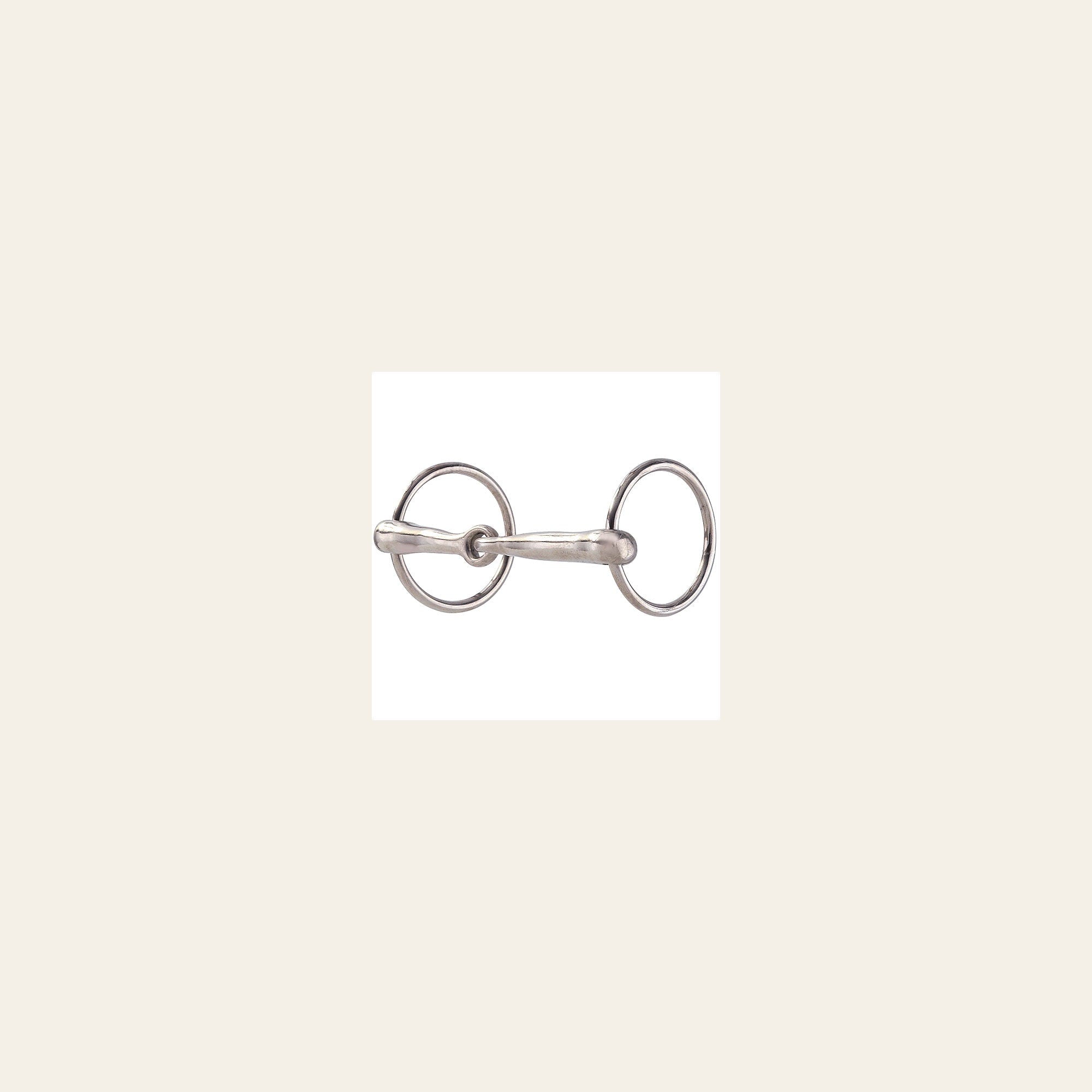 Hilason Nickel Plated Malleable Iron Pony Ring Snaffle Mouth Horse Bit