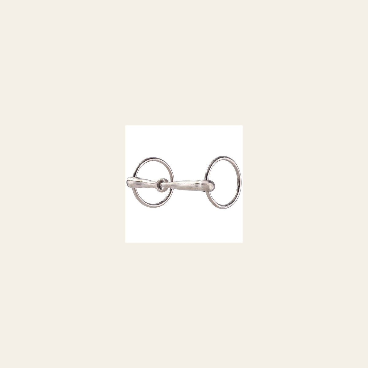 Hilason Nickel Plated Malleable Iron Ring Snaffle Mouth Horse Bit