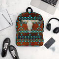 Turquoise Aztec Bull Skull Backpack by Baha Ranch Western Wear