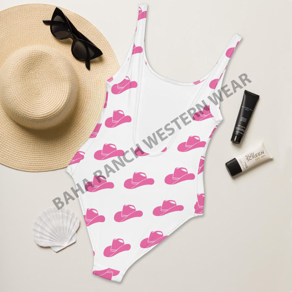 Yeehaw Pink Hat Yeehaw Swim Suit by Baha Ranch Western Wear - product image 3
