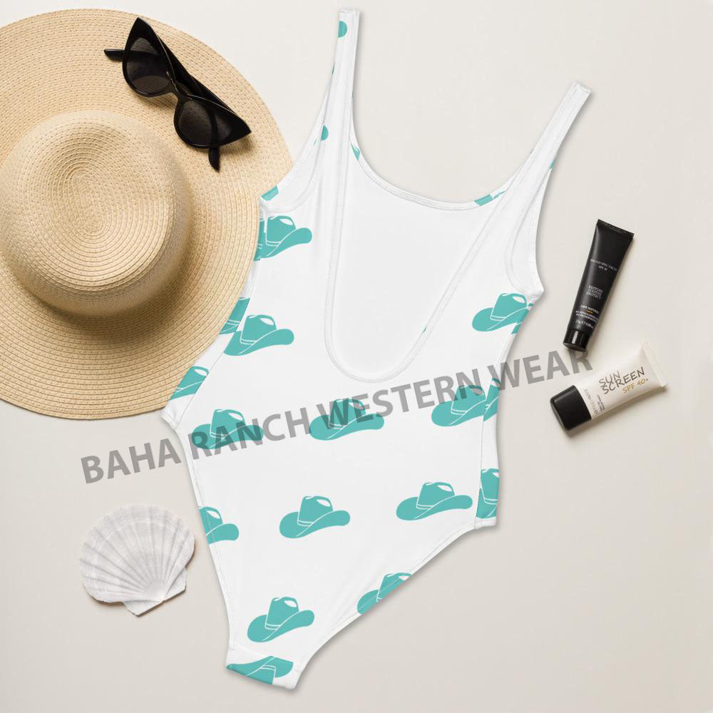 Yeehaw Turquoise Hat Yeehaw Swim Suit by Baha Ranch Western Wear - product image 2