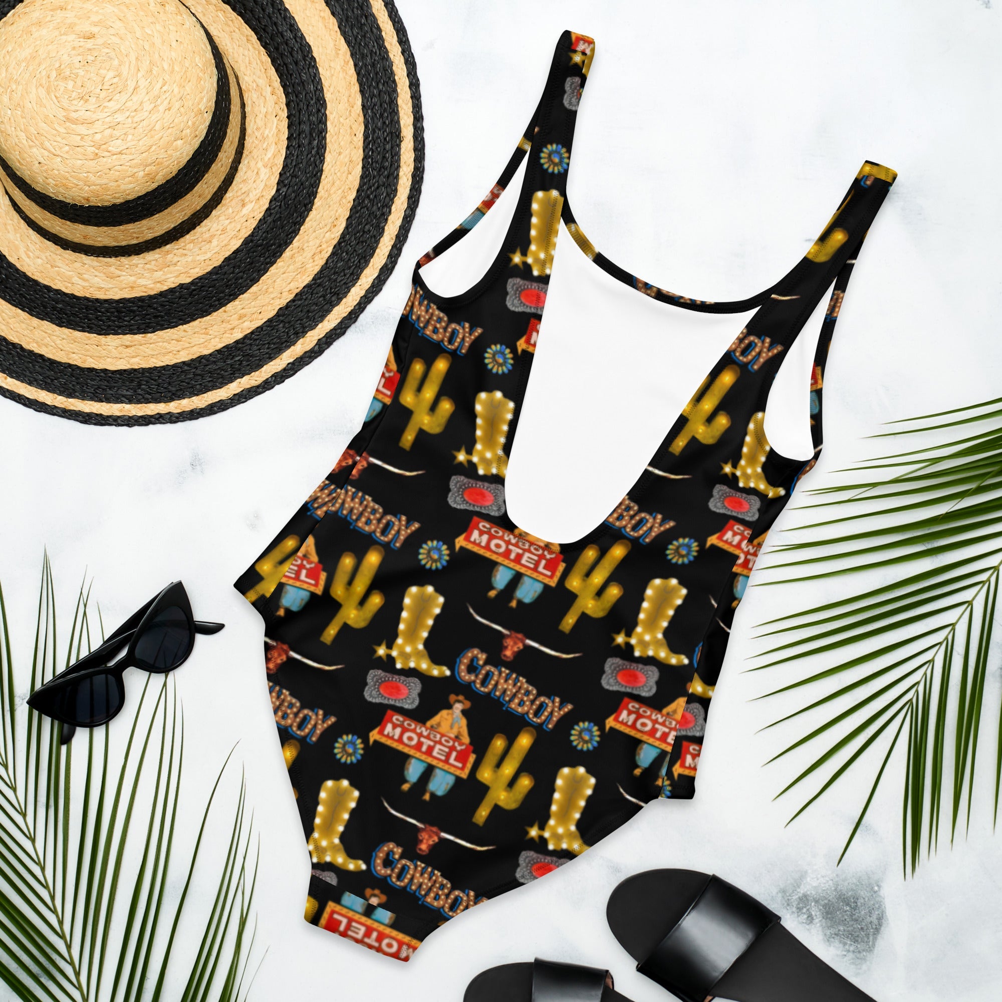 Baha Ranch Yeehaw All Cowboy One Piece Swim Suit by Baha Ranch Western Wear - product image 2