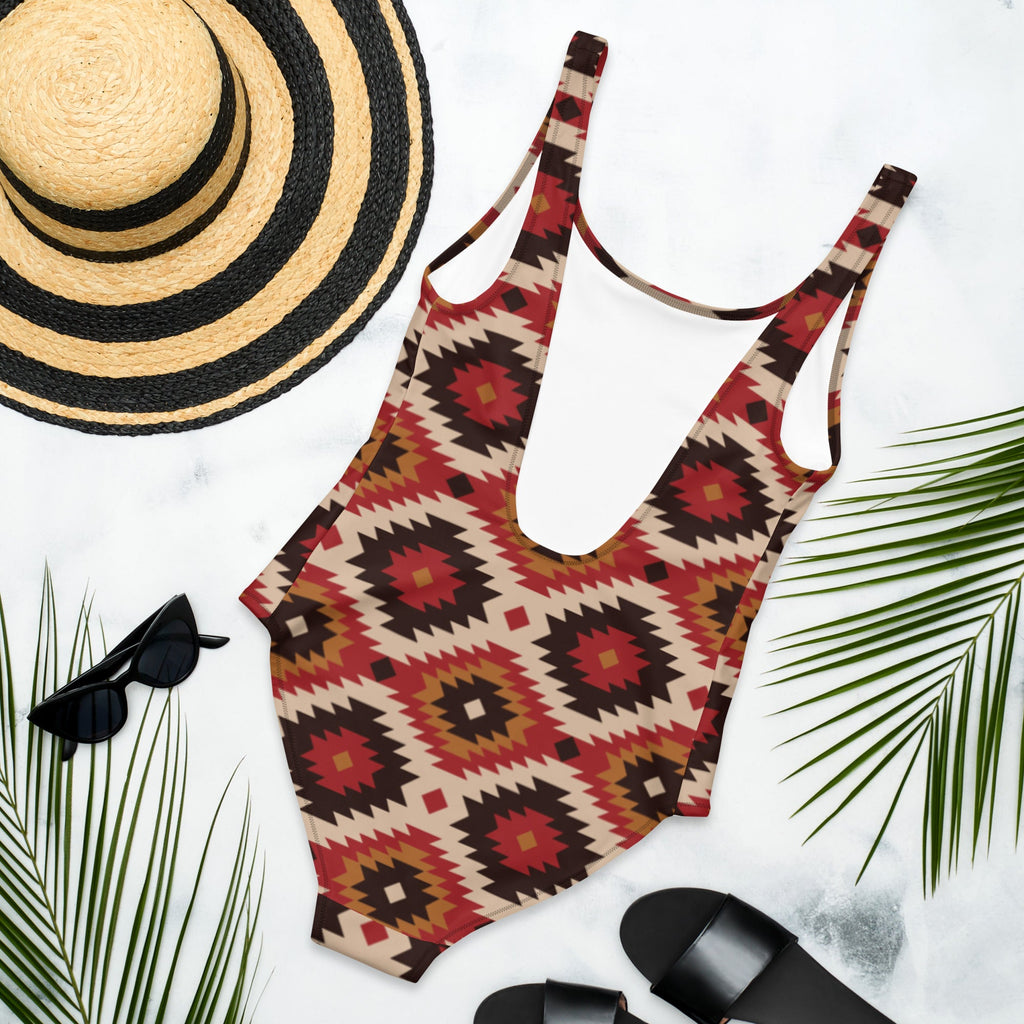 Baha Ranch Yeehaw Rust Aztec One-Piece Swimsuit by Baha Ranch Western Wear - product image 2