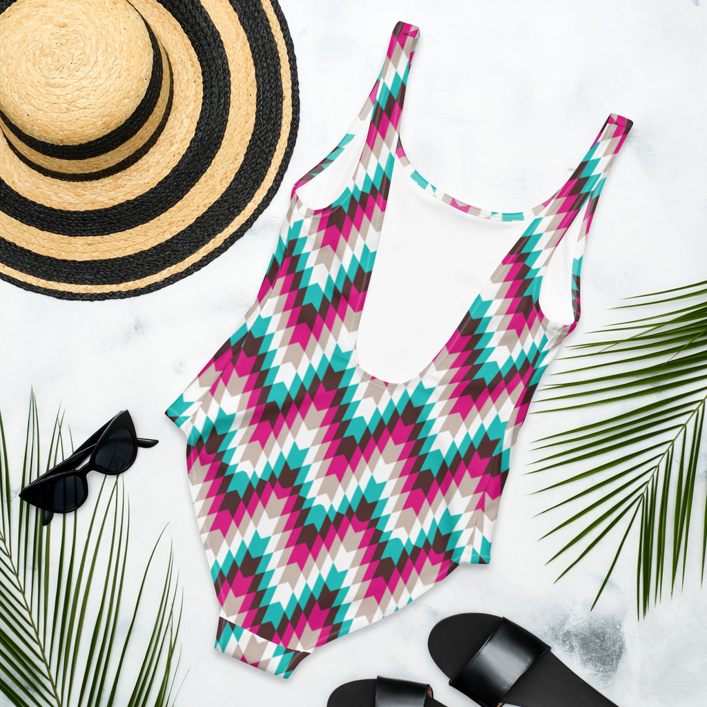 Baha Ranch Yeehaw Turquoise Aztec One-Piece Swimsuit by Baha Ranch Western Wear - product image 2