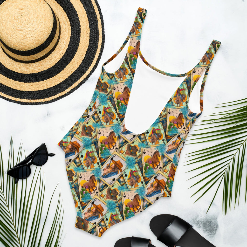 Baha Ranch Yeehaw Feelin' Lucky Cowgirl One-Piece Swimsuit by Baha Ranch Western Wear - product image 6