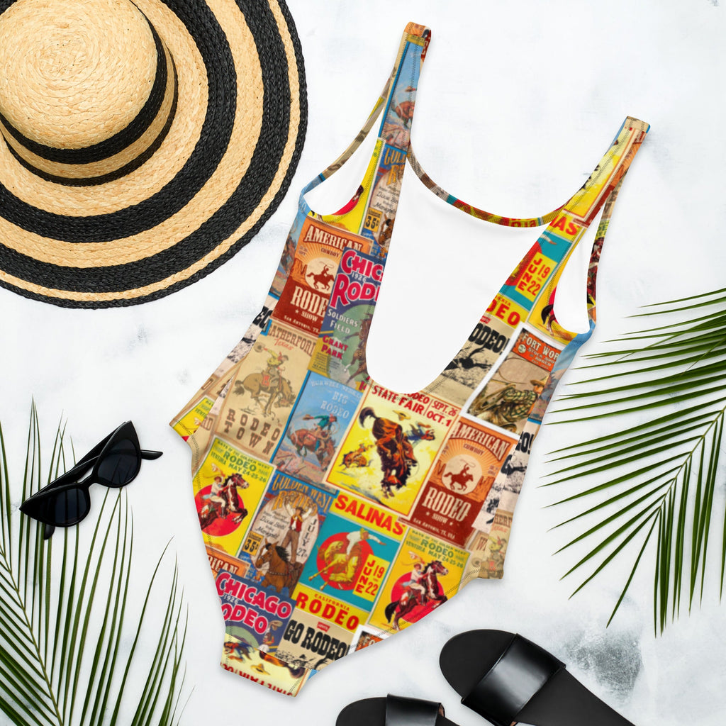 Baha Ranch Yeehaw Vintage Rodeo Poster One-Piece Swimsuit by Baha Ranch Western Wear - product image 6