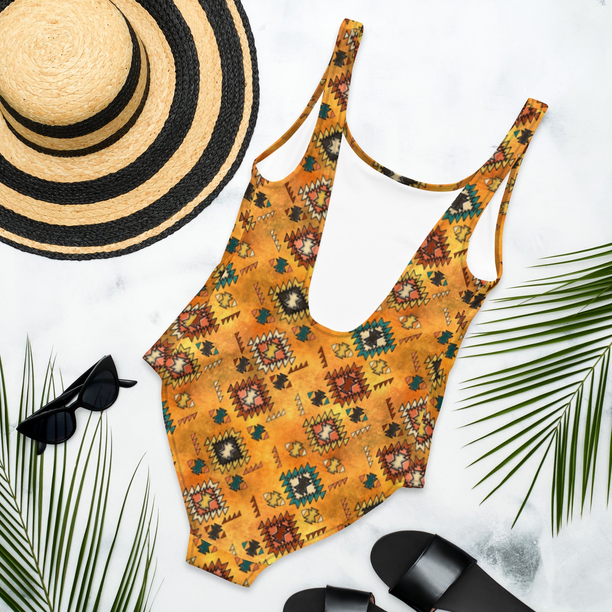 Baha Ranch Yeehaw Golden Aztec One-Piece Swimsuit by Baha Ranch Western Wear - product image 7