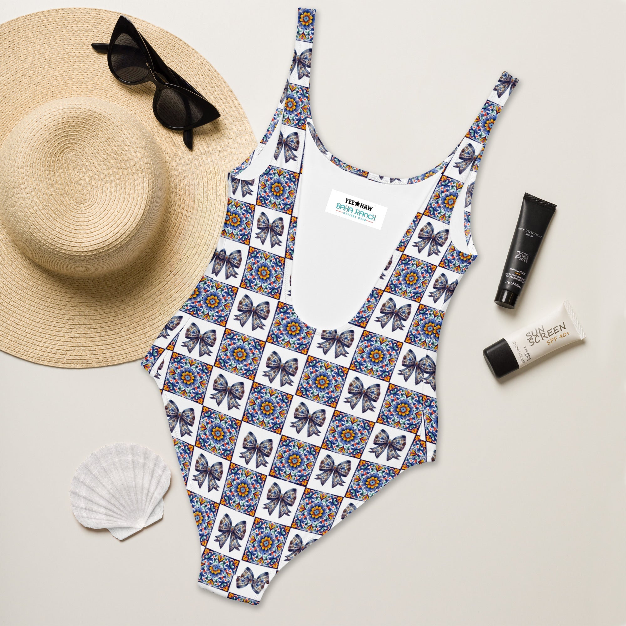 Baha Ranch Yeehaw Talavera One-Piece Swimsuit by Baha Ranch Western Wear - product image 6