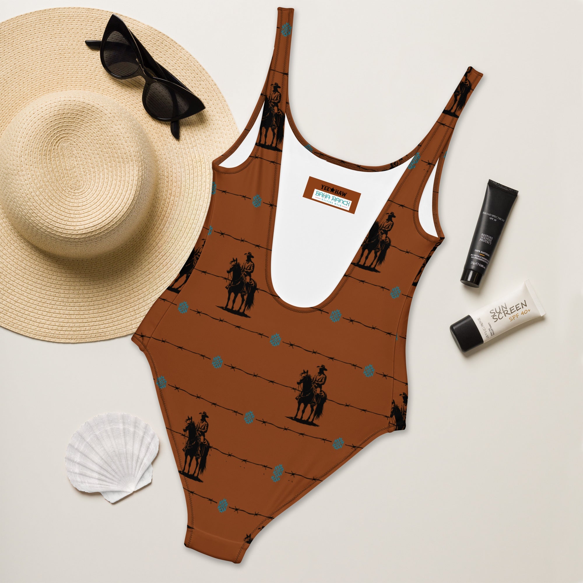 Baha Ranch Yeehaw Saddle Up One-Piece Swimsuit by Baha Ranch Western Wear - product image 4