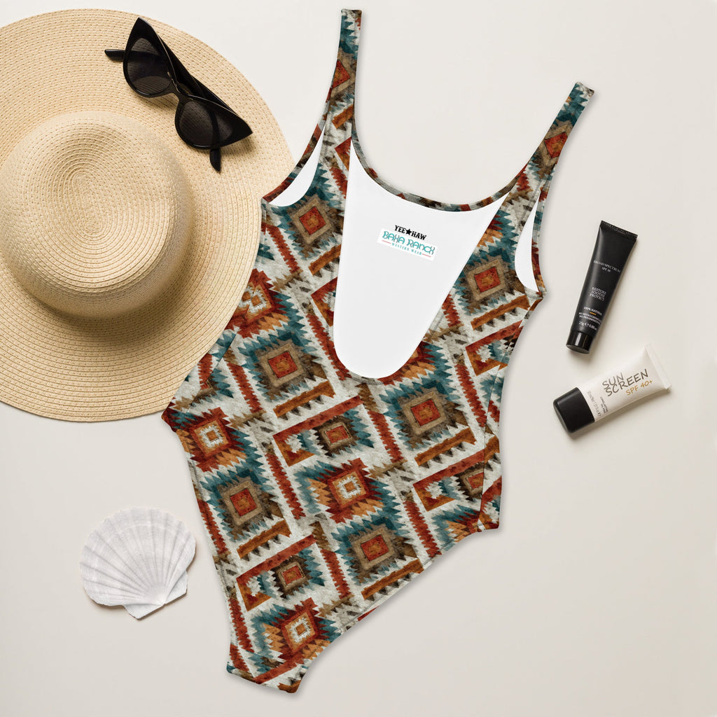 Baha Ranch Yeehaw Southwest Diamond One-Piece Swimsuit by Baha Ranch Western Wear - product image 5