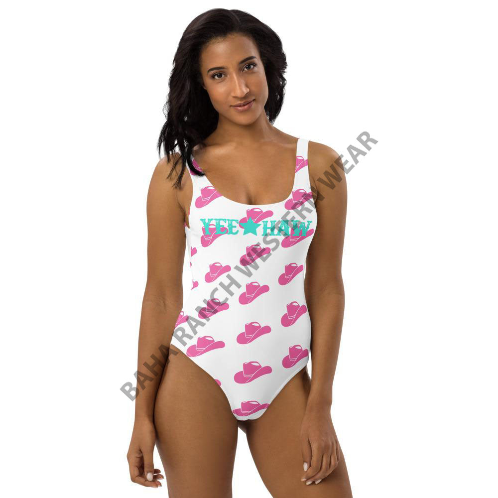 Yeehaw Pink Hat Yeehaw Swim Suit by Baha Ranch Western Wear - product image 6