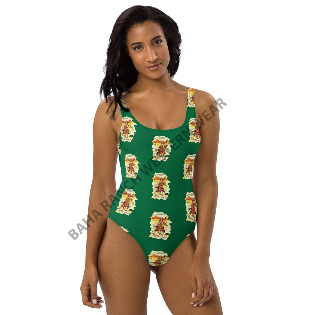 Yeehaw Ride 'Em Cowboy One Piece Swim Suit by Baha Ranch Western Wear - product image 8