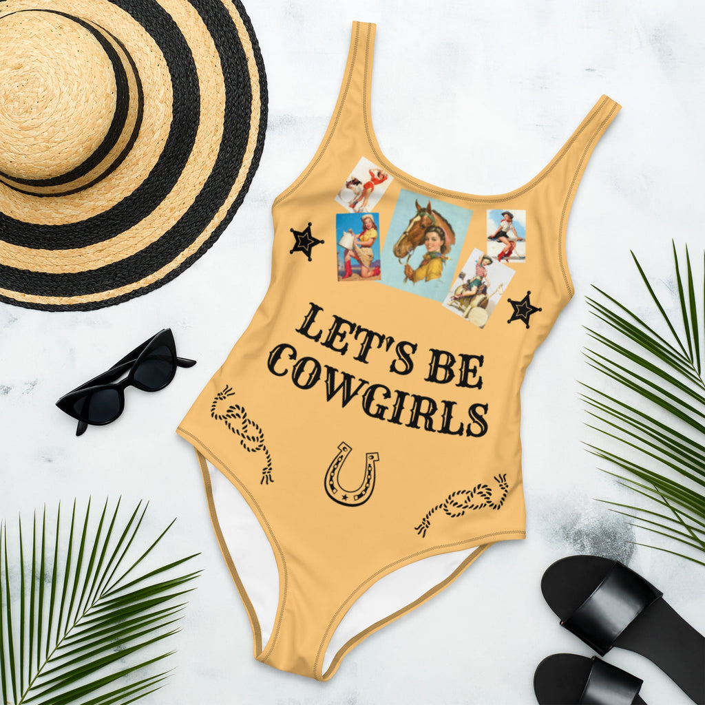 Baha Ranch Yeehaw Let's Be Cowgirls One Piece Swim Suit by Baha Ranch Western Wear