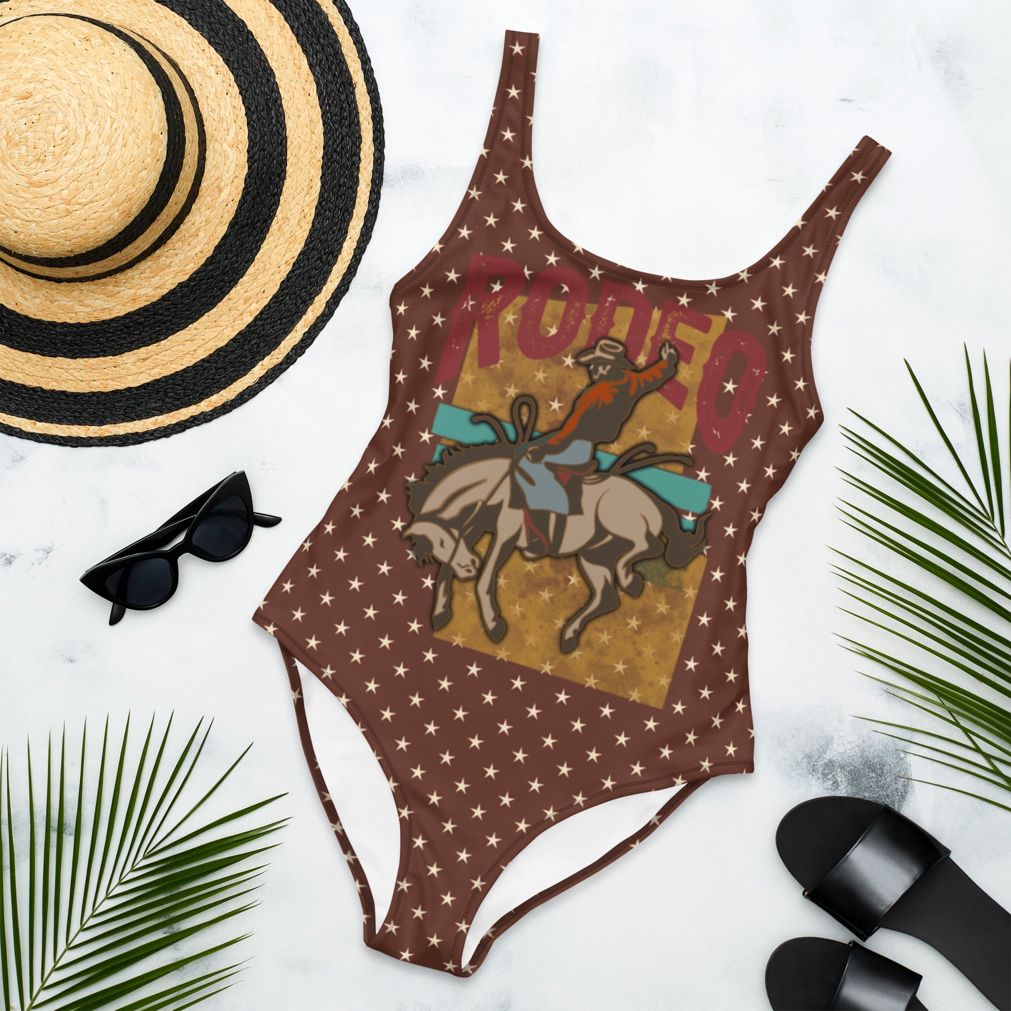 Baha Ranch Yeehaw Rodeo Stars One-Piece Swim Suit by Baha Ranch Western Wear