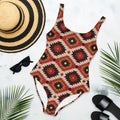 Baha Ranch Yeehaw Rust Aztec One-Piece Swimsuit by Baha Ranch Western Wear