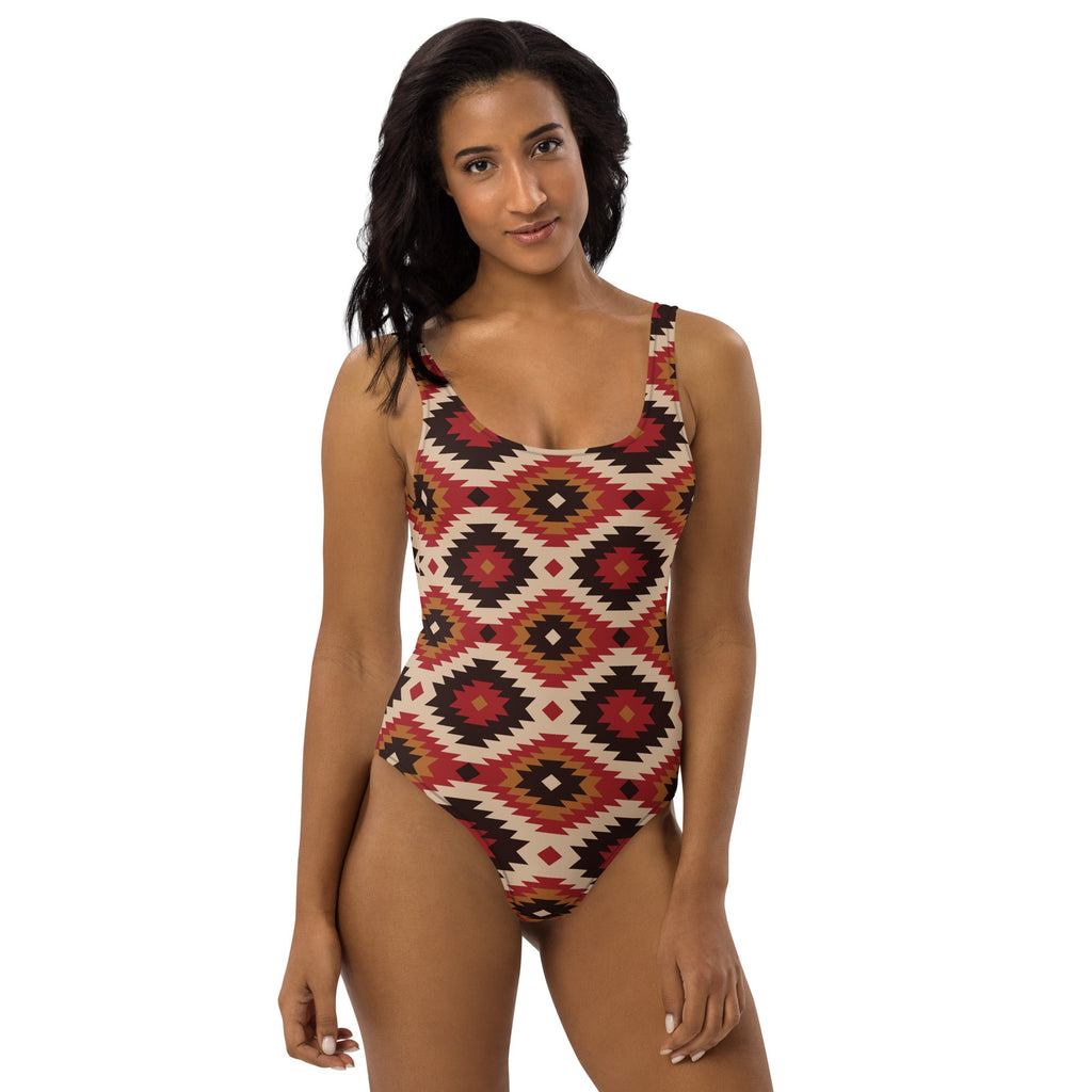 Baha Ranch Yeehaw Rust Aztec One-Piece Swimsuit by Baha Ranch Western Wear - product image 3