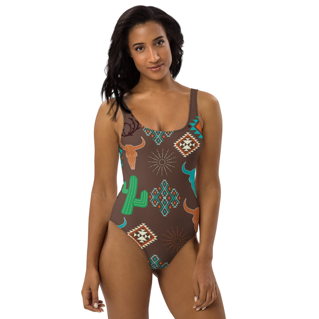 Baha Ranch Yeehaw Bullhead Cactus One-Piece Swimsuit by Baha Ranch Western Wear - product image 4