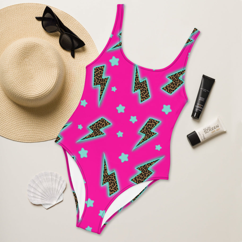 Baha Ranch Yeehaw Leopard Lightning One-Piece Swimsuit by Baha Ranch Western Wear