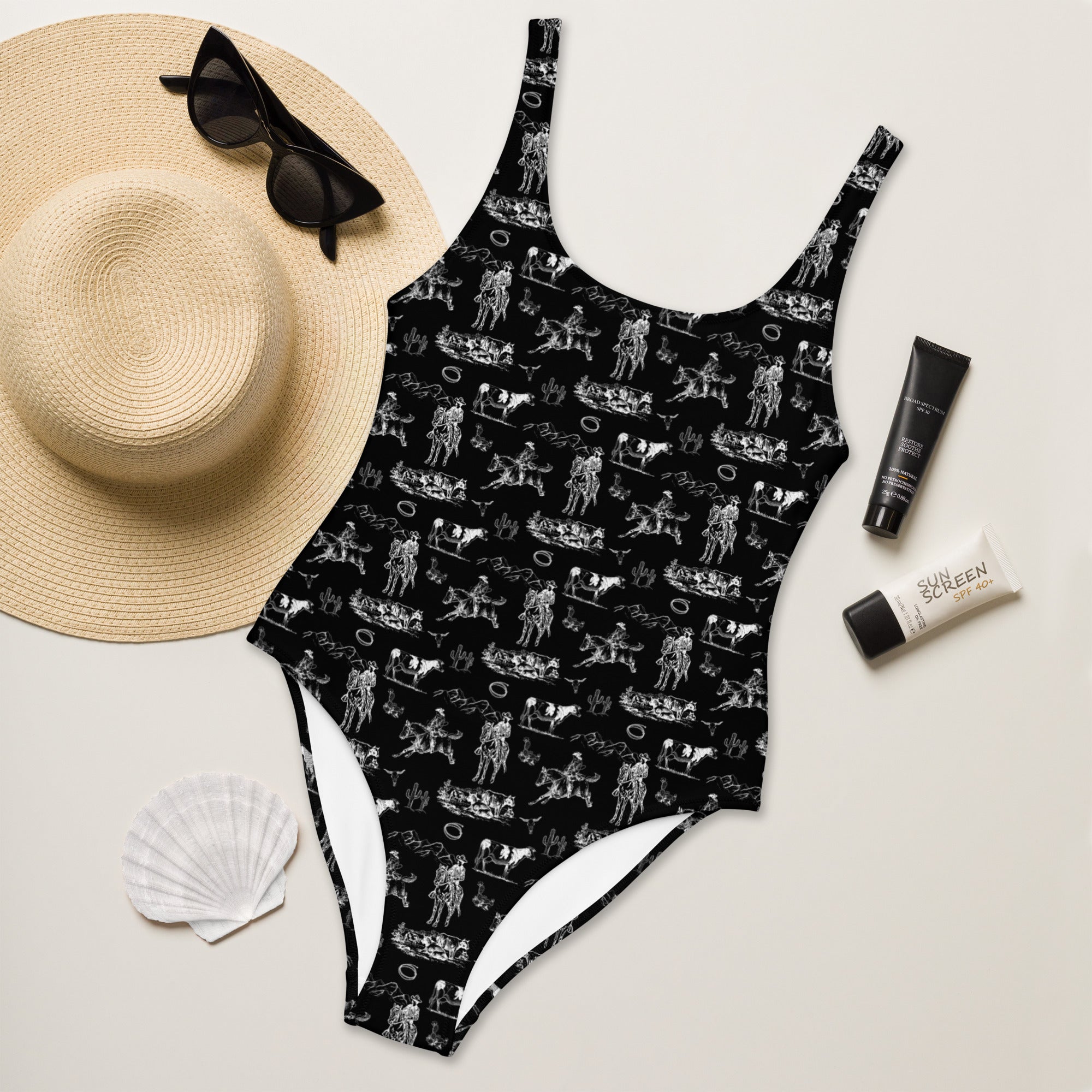 Baha Ranch Yeehaw Ranch Way One-Piece Swimsuit by Baha Ranch Western Wear